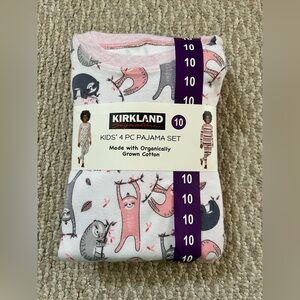 New Kids' 4-Piece Pajama Set - OrganicCotton size 10